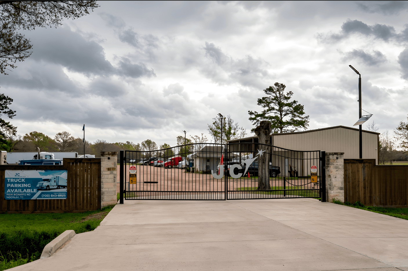 JC Truck Parking secured lot